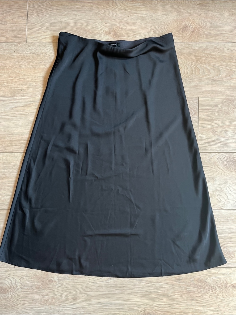J. Crew Black Midi A-Line Skirt